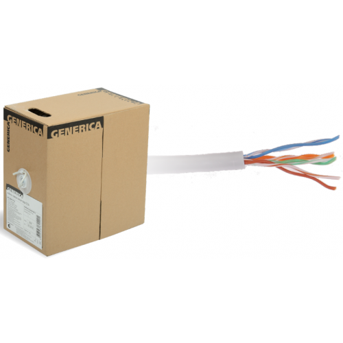 Кабель U/UTP 4PR PVC CAT5e GENERICA Кабель U/UTP 4PR PVC CAT5e GENERICA